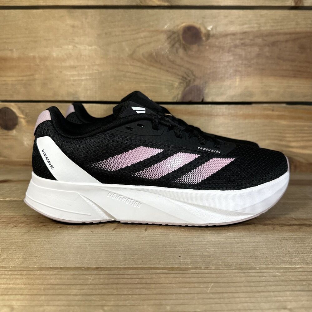 NEW Womens Size 8 Adidas Duramo SL “Core Black Bliss Lilac” Running Shoes IE7979